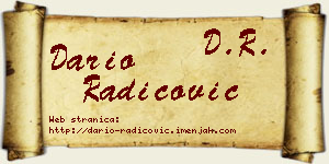Dario Radicović vizit kartica